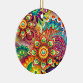 Helderkleurig Abstract ventilatorpatroon Keramisch Ornament (Rechts)