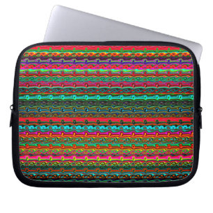 Helderkleurig Abstracte patroon Laptop Sleeve