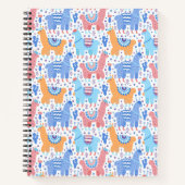 Helderkleurig Alpaca-patroon Notitieboek (Voorkant)