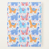 Helderkleurig Alpaca-patroon Planner (Achterkant)