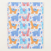 Helderkleurig Alpaca-patroon Planner (Voorkant)