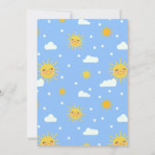 Helderkleurig Baby shower voor zonneslag Kaart (Achterkant)