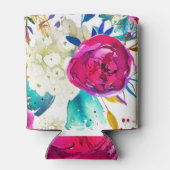 Helderkleurig bloemrijk modern blikjeskoeler (Achterkant)