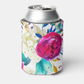 Helderkleurig bloemrijk modern blikjeskoeler (Blikje Achterkant)