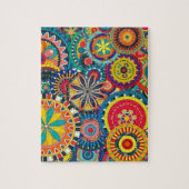 Helderkleurig Boho Floral Pattern Legpuzzel (Verticaal)