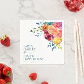 Helderkleurig bruiloft Napkin Servet (Insitu)