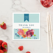 Helderkleurig bruiloft Napkin Servet (Insitu)