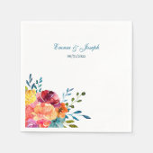 Helderkleurig bruiloft Napkin Servet (Voorkant)