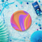 Helderkleurig chassis papieren bordje (Feest)