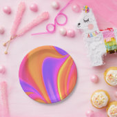 Helderkleurig chassis papieren bordje (Feest)