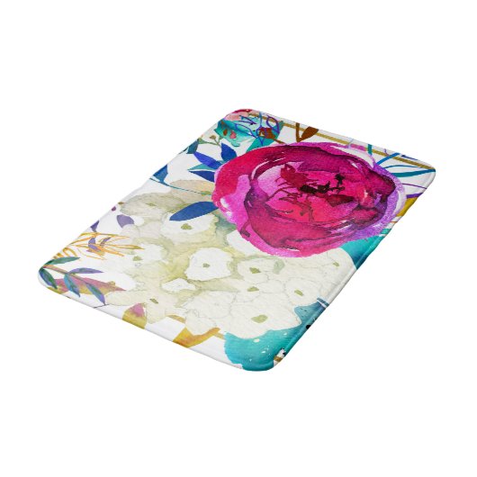 Helderkleurig flesvormend modern badmat (Gekanteld)