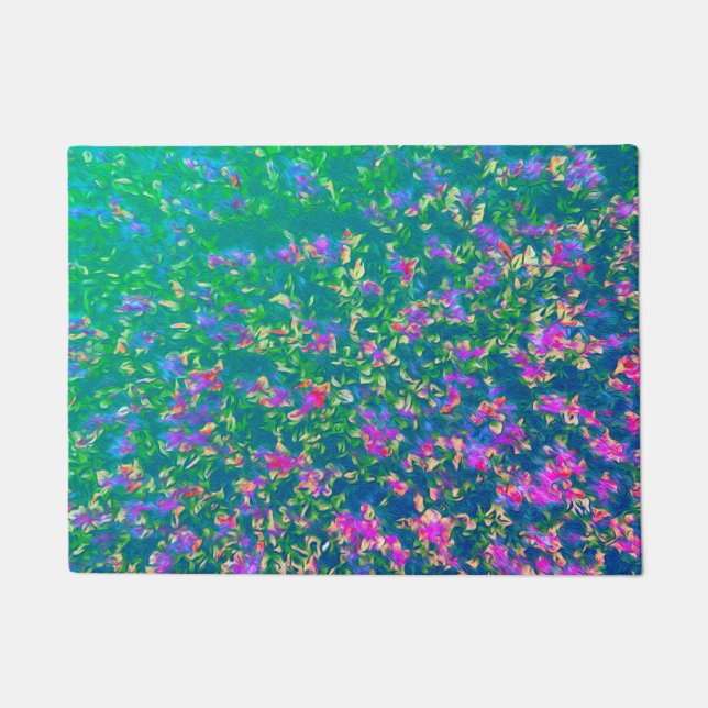 Helderkleurig Floral patroon Deurmat (Voorkant)