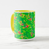 Helderkleurig Floral patroon Mok (Voorkant links)