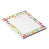 Helderkleurig Floral Patroon Notitieblok (Schuin)