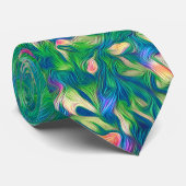 Helderkleurig Floral patroon Stropdas (Opgerold)