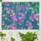 Helderkleurig Floral patroon Theedoek (Gevouwen)