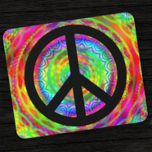 Helderkleurig Fractal Black Peace-symbool