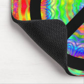 Helderkleurig Fractal Black Peace-symbool Muismat (Hoek)