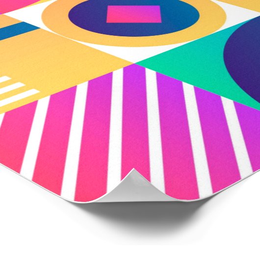 Helderkleurig, geometrisch Abstract Poster (Hoek)