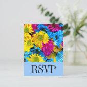 Helderkleurig Gerber Daisy Bouquet RSVP-Briefkaart Uitnodiging Briefkaart (Staand voorkant)