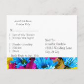 Helderkleurig Gerber Daisy Bouquet RSVP-Briefkaart Uitnodiging Briefkaart (Achterkant)