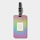 Helderkleurig GLITTER CUSTOM-BAGAGELABEL Bagagelabel (Voorkant verticaal)