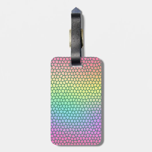 Helderkleurig GLITTER CUSTOM-BAGAGELABEL Bagagelabel (Achterkant verticaal)