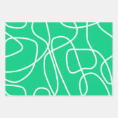 Helderkleurig, groen Abstract ontwerp met moderne  Inpakpapier Vel (Voorkant 3)