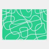 Helderkleurig, groen Abstract ontwerp met moderne  Inpakpapier Vel (Voorkant 2)
