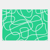 Helderkleurig, groen Abstract ontwerp met moderne  Inpakpapier Vel (Voorkant)