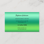 Helderkleurig groen Visitekaartje met heldere neon (Achterkant)