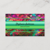 Helderkleurig groen Visitekaartje met heldere neon (Voorkant)