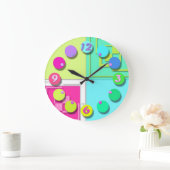 Helderkleurig horloge grote klok (Huis)