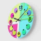 Helderkleurig horloge grote klok (Hoek)