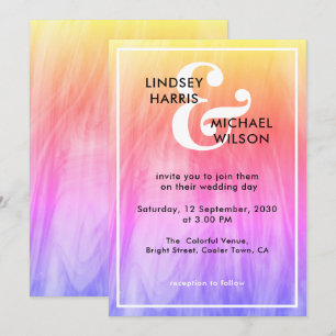 Helderkleurig huwelijk kaart