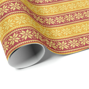 Helderkleurig kerstblauw rood geel cadeaupapier