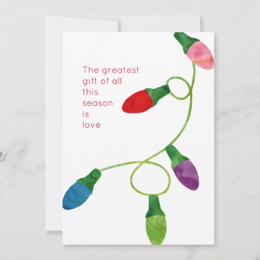 Helderkleurig kerstlicht, bruiloft aankondiging (Achterkant)