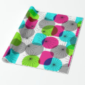 Helderkleurig modern geometrisch patroon cadeaupapier (Uitgerold)