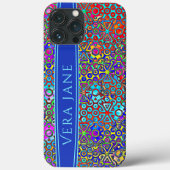 Helderkleurig, modern Glas in lood lintLijst Case-Mate iPhone Case (Achterkant)