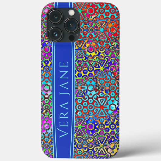 Helderkleurig, modern Glas in lood lintLijst Case-Mate iPhone Case (Achterkant)