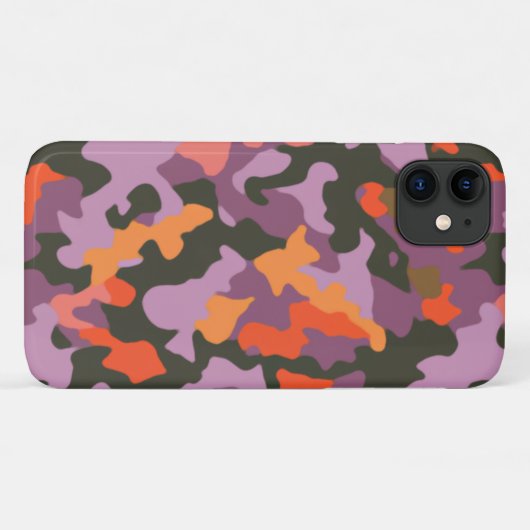 Helderkleurig, multicollisvormig Camopatroon Case-Mate iPhone Case (Achterkant (horizontaal))