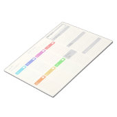 Helderkleurig Notitieblok voor wekelijkse planning (Schuin)