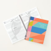 Helderkleurig, Oranje aangepast inktpatroon Notitieboek (Binnen)