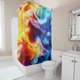 Helderkleurig patroon douchegordijn