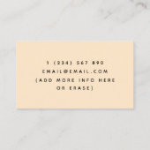 Helderkleurig patroon met chocolaatstaaf en kleurr visitekaartje (Achterkant)