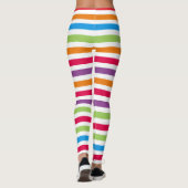 Helderkleurig patroon met gestreept patroon leggings (Achterkant)