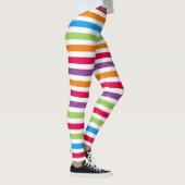 Helderkleurig patroon met gestreept patroon leggings (Rechts)