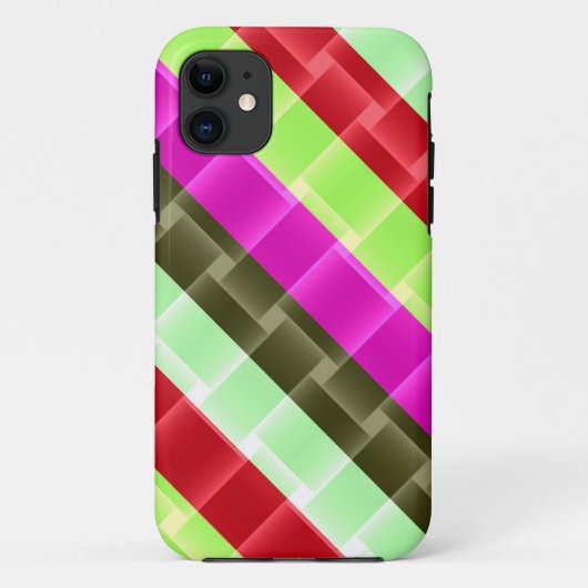 Helderkleurig patroon met strepen (Limoen, rood, r Case-Mate iPhone Case (Achterkant)