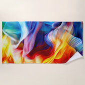 Helderkleurig patroon strandlaken (Voorkant)