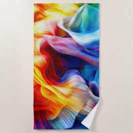 Helderkleurig patroon strandlaken